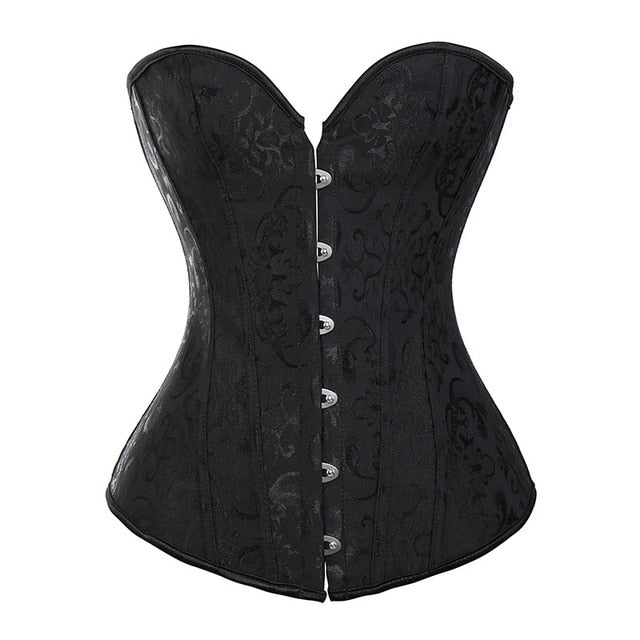 VASLANDA waist trainer Corset Women Steampunk Corselet Boned Overbust Bustier Gothic Clothing Body Shaper Espartilho