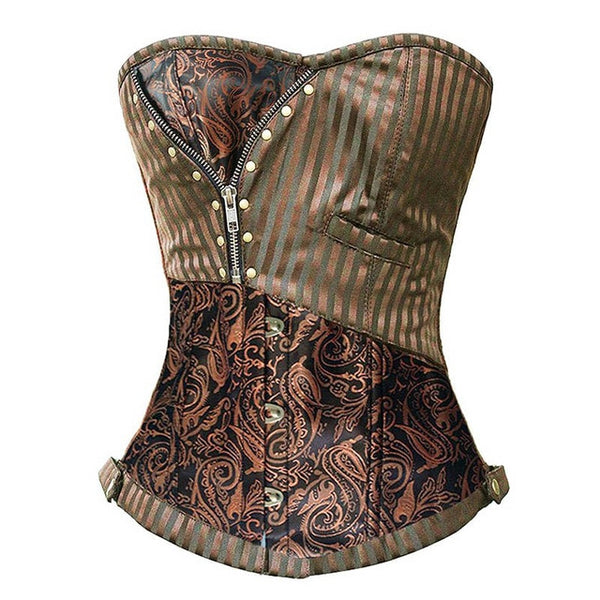 Waist Trainer Sexy Gothic Zipper Corset