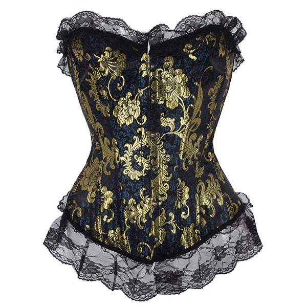 Waist Trainer Floral Lace Trim Corset