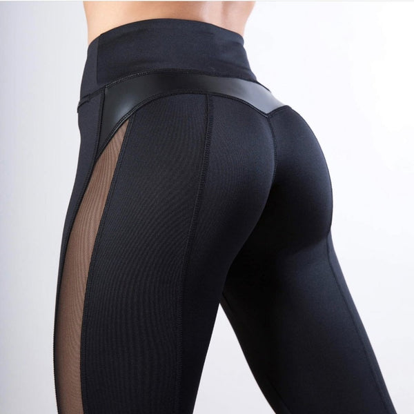 Waist Trainer Mesh Patchwork Leggings