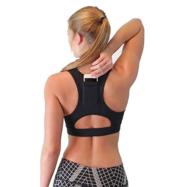 Waist Trainer Phone Pocket Sports Bra