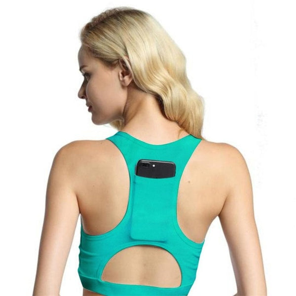 Waist Trainer Phone Pocket Sports Bra