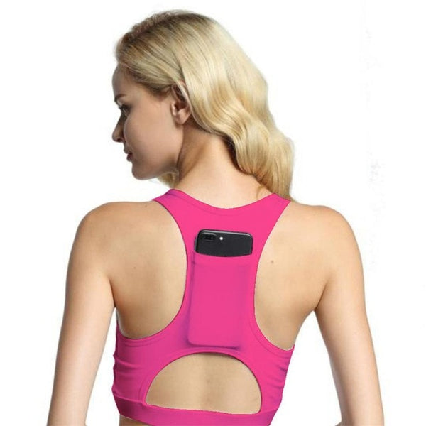 Waist Trainer Phone Pocket Sports Bra