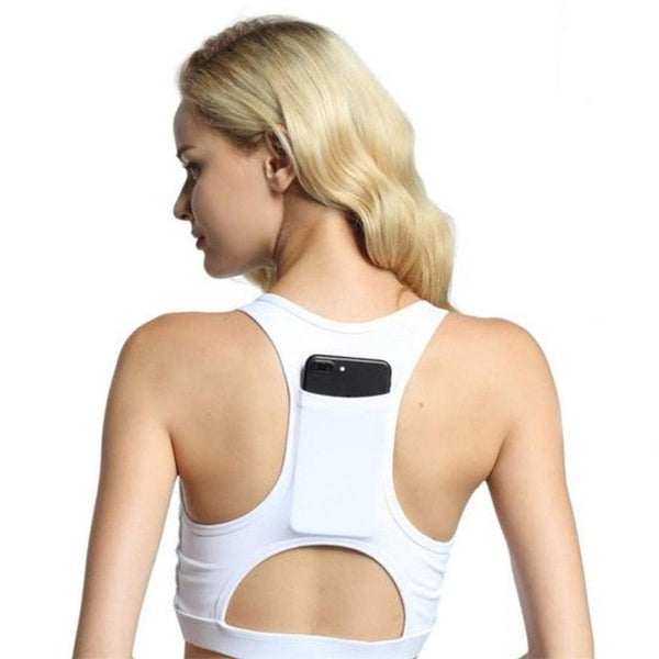 Waist Trainer Phone Pocket Sports Bra