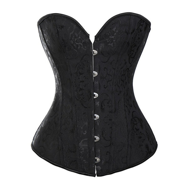 VASLANDA waist trainer Corset Women Steampunk Corselet Boned Overbust Bustier Gothic Clothing Body Shaper Espartilho