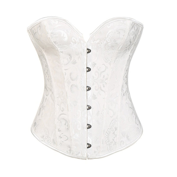 VASLANDA waist trainer Corset Women Steampunk Corselet Boned Overbust Bustier Gothic Clothing Body Shaper Espartilho